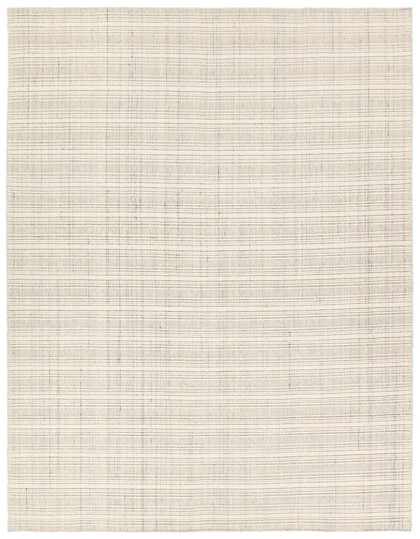 Jaipur Living Park City By Barclay Butera Promontory Pct02 Handwoven Handmade 100% Wool Lines Stripes Indoor Rug Ivory, Gray 100% Wool Rug160262