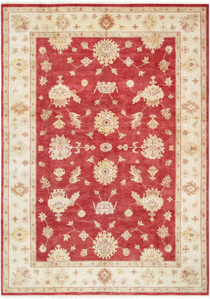 Pasargad Home Oushak Collection Hand-knotted Wool Runner Rug - Timeless Elegance For Every Room   Pd-1262 10x14