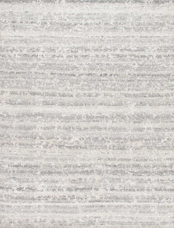 Pasargad Home Vogue Collection Hand-knotted Silver Wool Area Rug - Luxurious Contemporary Style Decor   Pdr-1 6x9