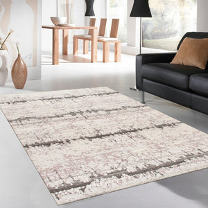 Pasargad Home Vogue Collection Hand-knotted Silver Wool Area Rug - Luxurious Contemporary Style Decor   Pdr-3 8x10