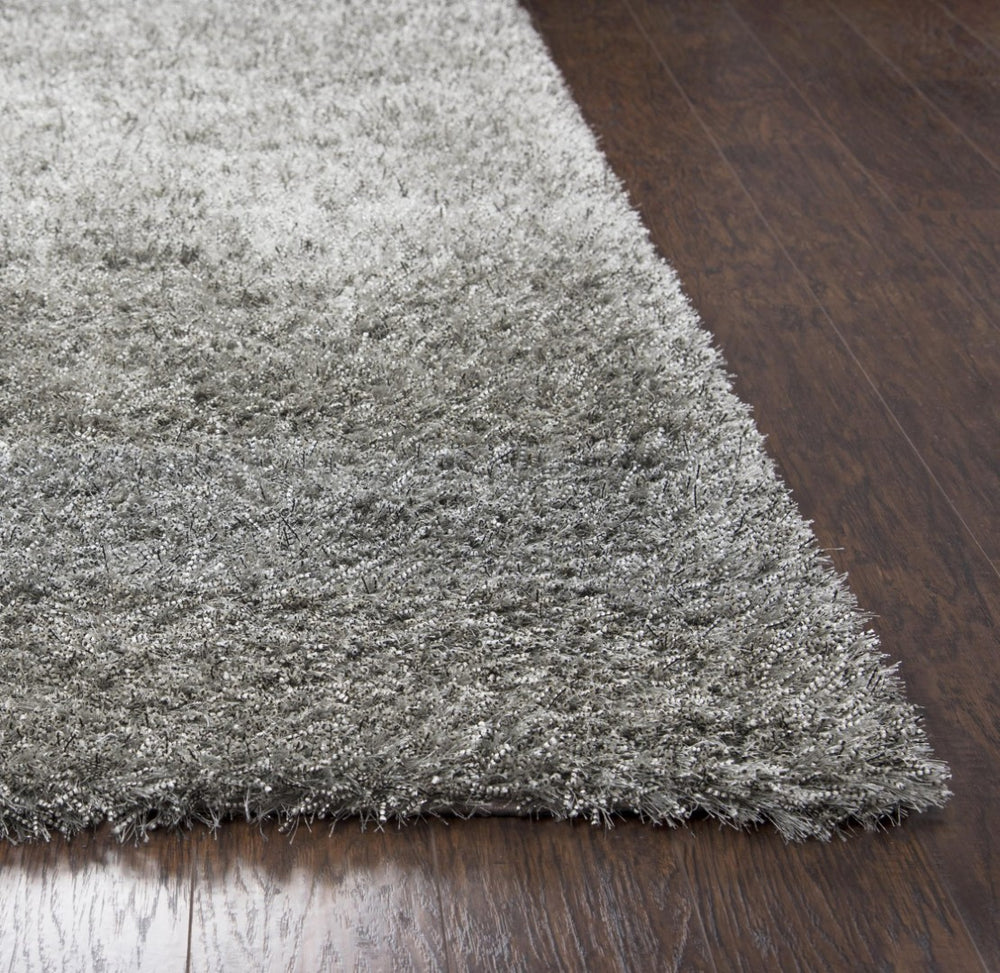 Alora Decor Pearl Hand-Tufted Round Shag Rug 3' X 3' — Pearl Gray Polyester/Lurex Deep Pile, Luxe Shimmer PEAPE1001003303RD