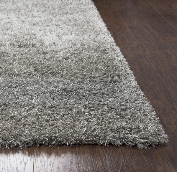 Alora Decor Pearl Hand-Tufted Round Shag Rug 3' X 3' — Pearl Gray Polyester/Lurex Deep Pile, Luxe Shimmer PEAPE1001003303RD