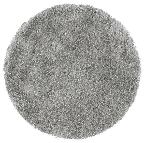 Alora Decor Pearl Hand-Tufted Round Shag Rug 3' X 3' — Pearl Gray Polyester/Lurex Deep Pile, Luxe Shimmer PEAPE1001003303RD
