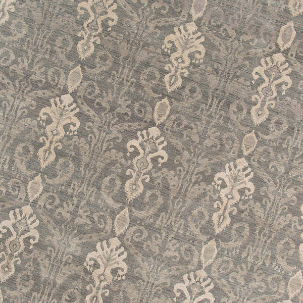 Pearl Hand-knotted Wool Silk Persian Motif Area Rug for Living Room or Bedroom