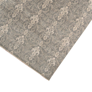 Pearl Hand-knotted Wool Silk Persian Motif Area Rug for Living Room or Bedroom