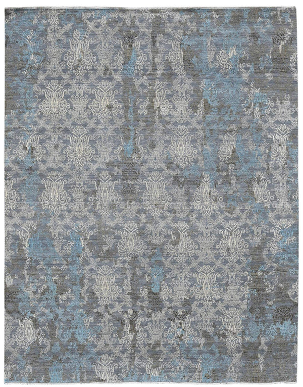 AMER Rugs Pearl Hand-knotted New Zealand Wool Silk Abstract Area Rug for Living Rooms PEA120810
