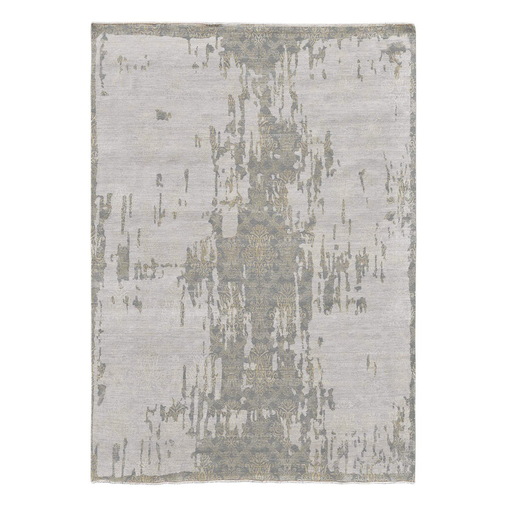 AMER Rugs Pearl Hand-knotted Wool Silk Persian Motif Area Rug Soft Pile Living Room Accent PEA20810