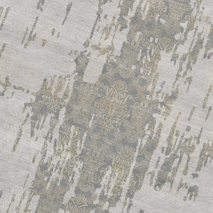 Pearl Hand-knotted Wool Silk Persian Motif Area Rug Soft Pile Living Room Accent