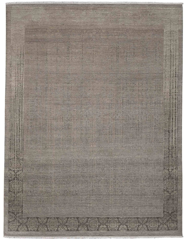 AMER Rugs Pearl Hand-knotted New Zealand Wool Silk Accent Rug Transitional Artisan Weave PEA40203