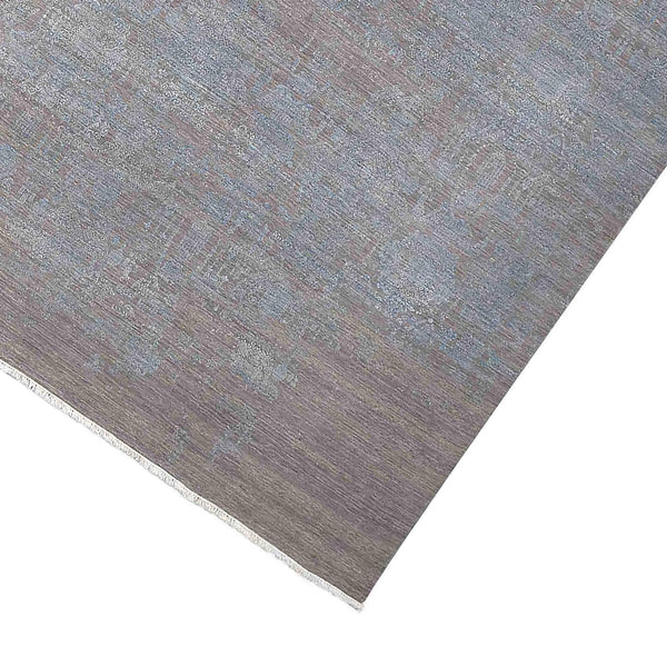 Pearl Hand-knotted Wool Silk Persian Motif Area Rug for Elegant Living Spaces