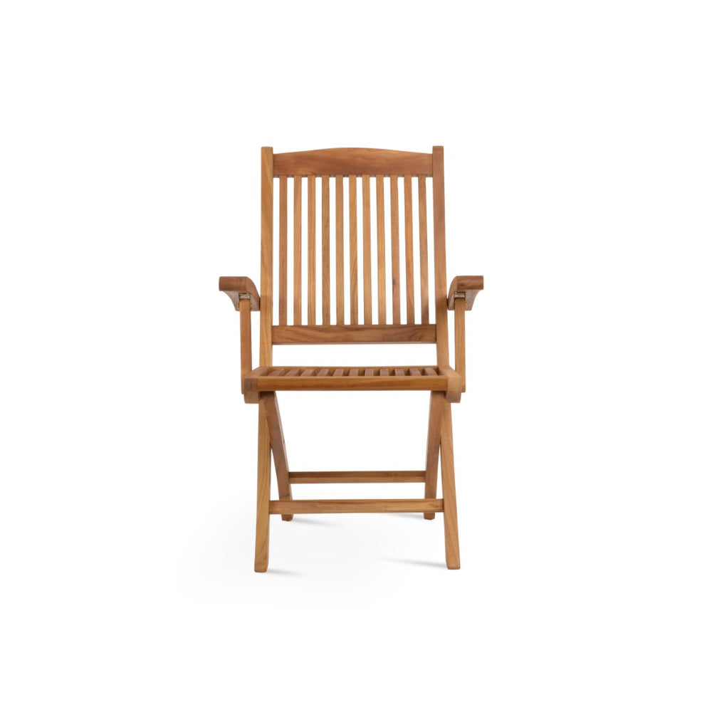 Soho Concept Pedasa Folding Armchair - Grade A Solid Teak Wood, Waterproof Cushion, Durable Outdoor Seating Natural  Soho-concept-dining-chair-14120