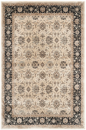 Safavieh Persian Garden 608d Luxurious Power Loomed Area Rug - Elegant Floral Design For Timeless Decor Ivory ,Black 100% Viscose Peg608d-6