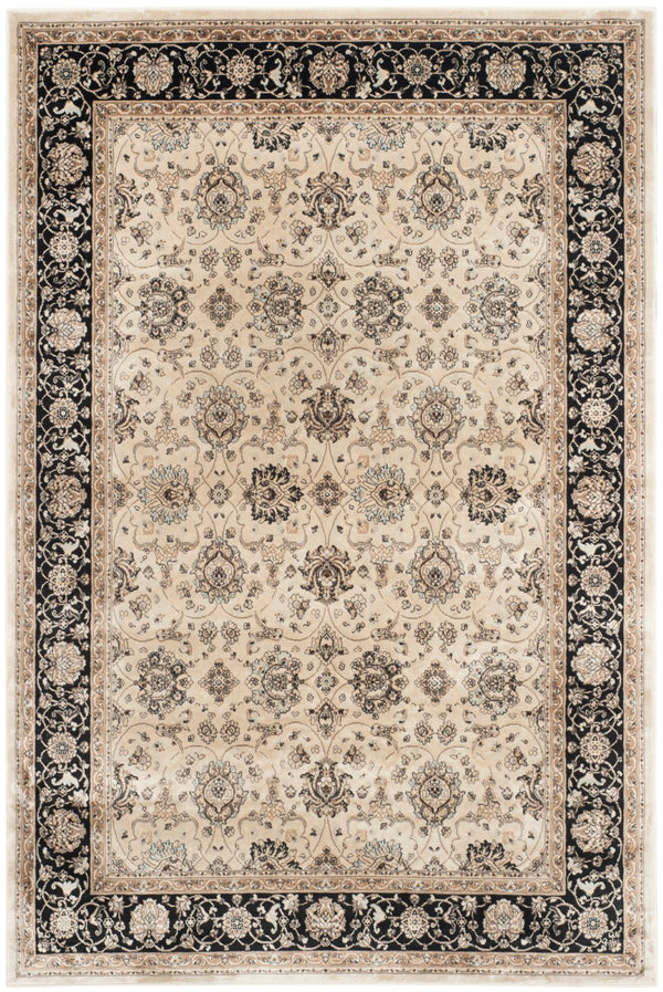 Safavieh Persian Garden 608d Luxurious Power Loomed Area Rug - Elegant Floral Design For Timeless Decor Ivory ,Black 100% Viscose Peg608d-6
