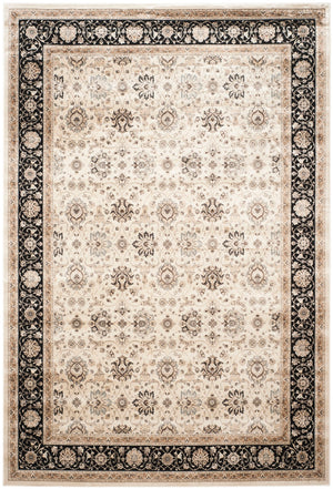 Safavieh Persian Garden 608d Luxurious Power Loomed Area Rug - Elegant Floral Design For Timeless Decor Ivory ,Black 100% Viscose Peg608d-6