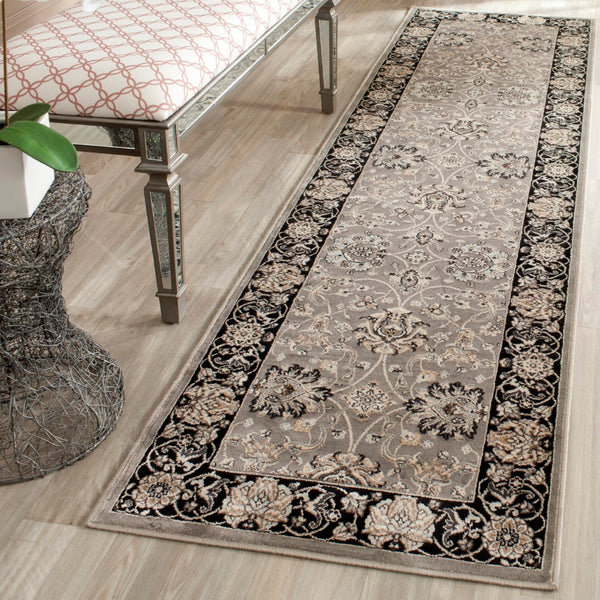 Safavieh Persian Garden 608d Luxurious Power Loomed Area Rug - Elegant Floral Design For Timeless Decor Grey ,Black 100% Viscose Peg608p-4