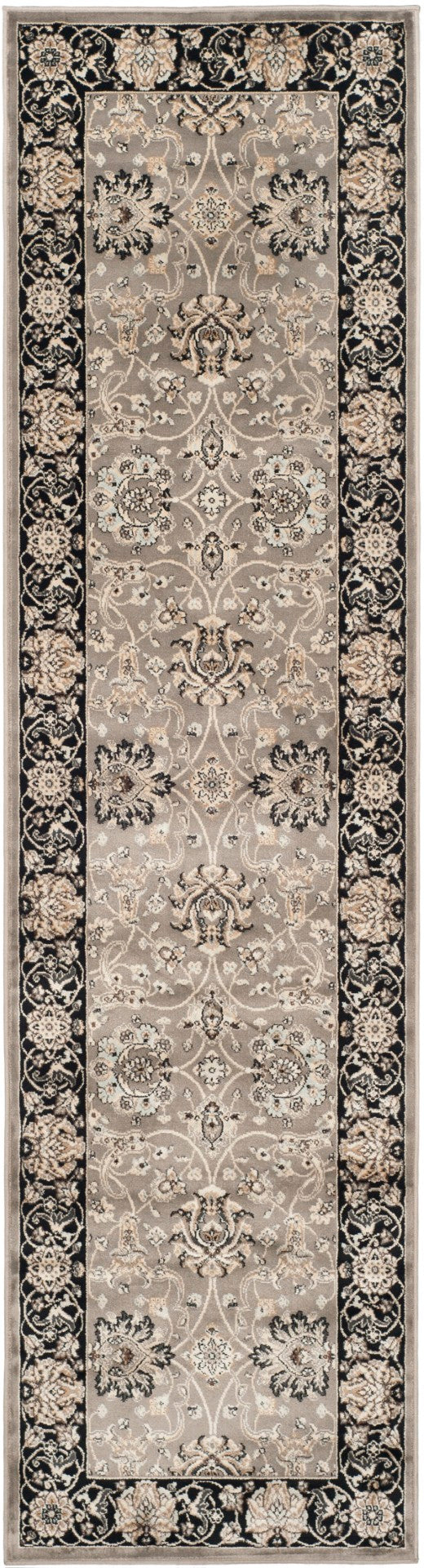 Safavieh Persian Garden 608d Luxurious Power Loomed Area Rug - Elegant Floral Design For Timeless Decor Grey ,Black 100% Viscose Peg608p-4