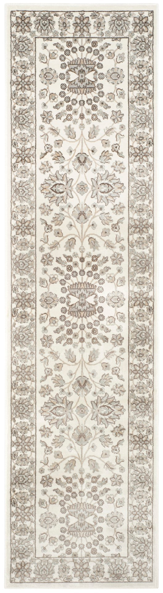 Safavieh Persian Garden 610q Exquisite Area Rug - Timeless Floral Geometric Patterns For Elegant Spaces Silver ,Cream 100% Viscose Peg610q-4