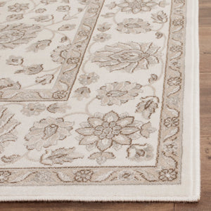 Safavieh Persian Garden 610q Exquisite Area Rug - Timeless Floral Geometric Patterns For Elegant Spaces Silver ,Cream 100% Viscose Peg610q-4