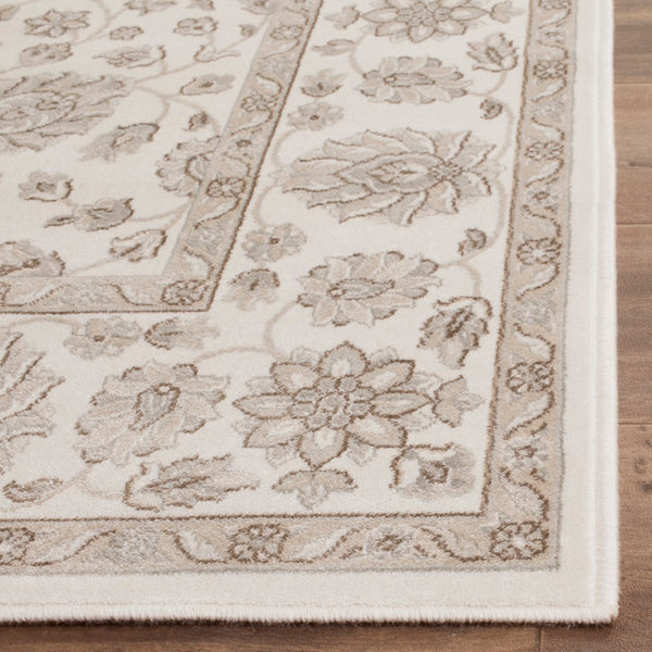 Safavieh Persian Garden 610q Exquisite Area Rug - Timeless Floral Geometric Patterns For Elegant Spaces Silver ,Cream 100% Viscose Peg610q-4