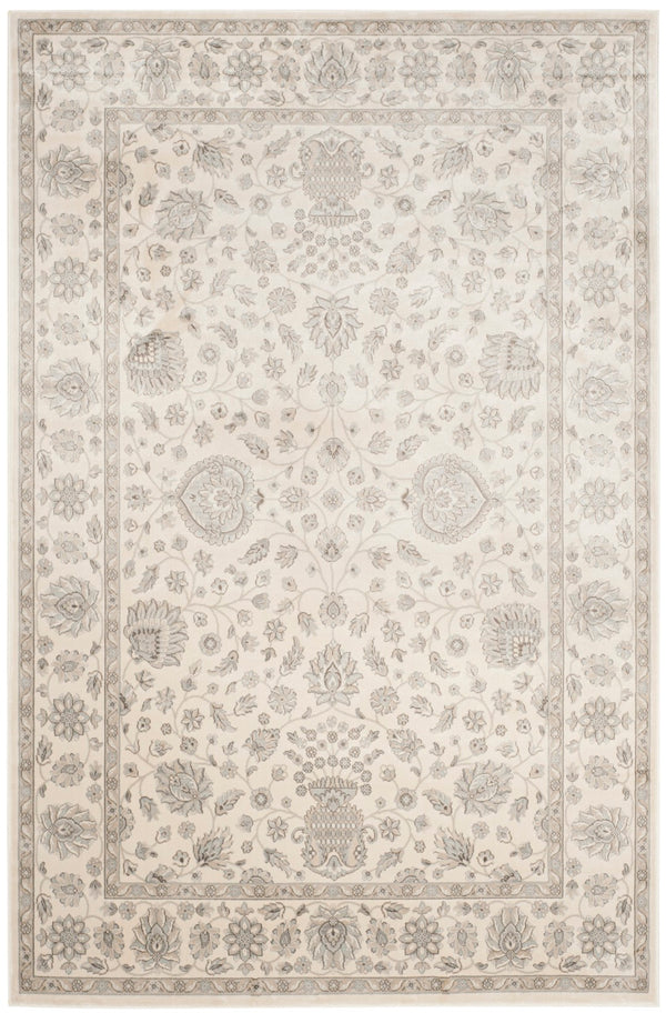 Safavieh Persian Garden 610q Exquisite Area Rug - Timeless Floral Geometric Patterns For Elegant Spaces Silver ,Cream 100% Viscose Peg610q-4