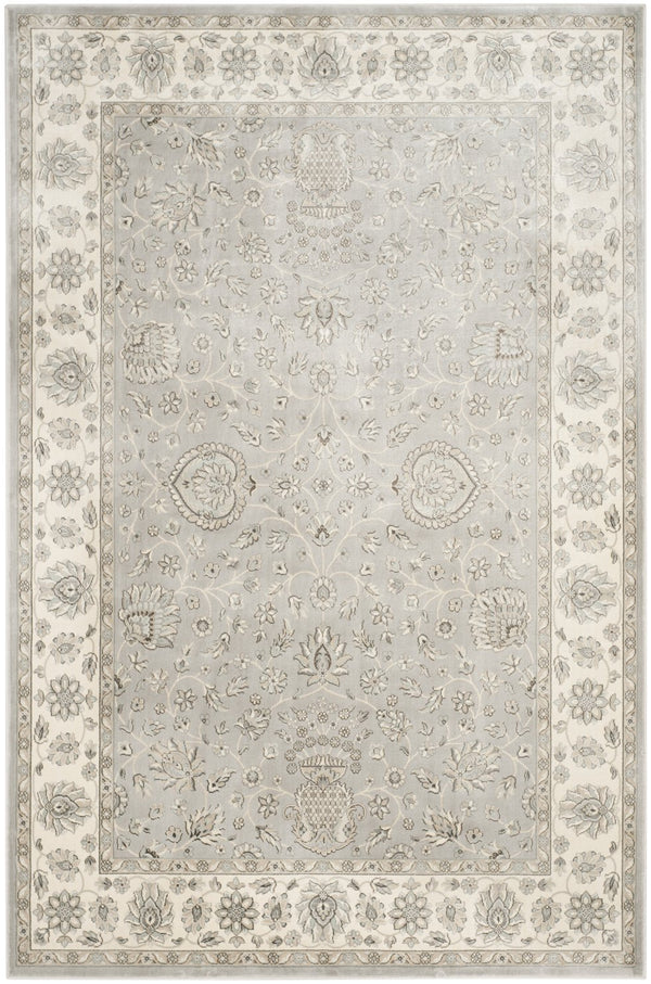 Safavieh Persian Garden 610w Silver Ivory Area Rug - 5'3" X 7'3" Luxurious Floor Accent With Timeless Charm Silver ,Ivory 100% Viscose Peg610w-5