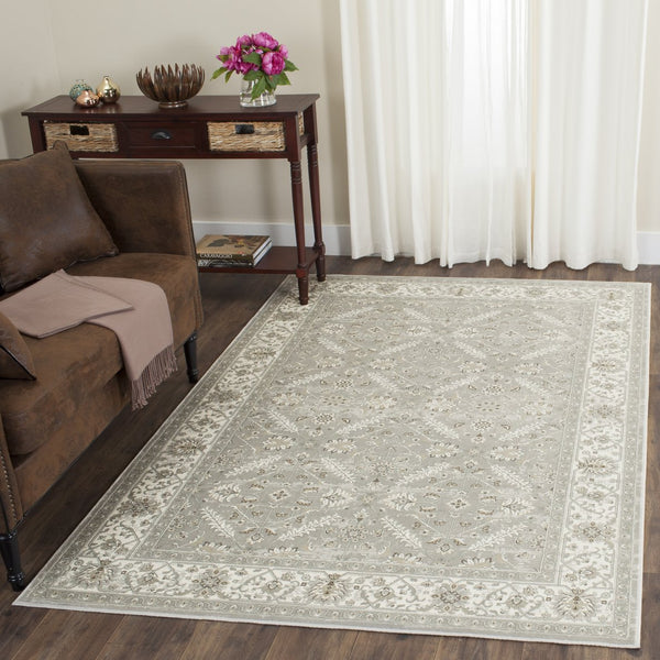 Safavieh Persian Garden Area Rug - Luxurious Floral Design For Elegant Home Décor And Comfort Silver ,Ivory 100% Viscose Peg612w-5