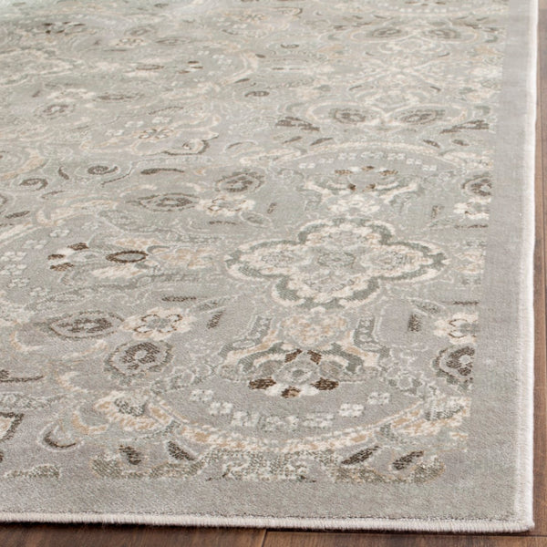 Safavieh Persian Garden Area Rug - Luxurious Viscose Design With Timeless Floral Patterns For Elegant Spaces Silver ,Beige 100% Viscose Peg614q-4