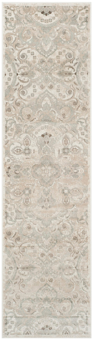 Safavieh Persian Garden Area Rug - Luxurious Viscose Design With Timeless Floral Patterns For Elegant Spaces Cream ,Silver 100% Viscose Peg614w-4