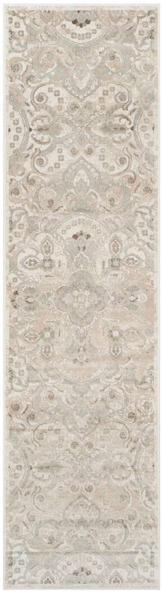 Safavieh Persian Garden Area Rug - Luxurious Viscose Design With Timeless Floral Patterns For Elegant Spaces Cream ,Silver 100% Viscose Peg614w-4