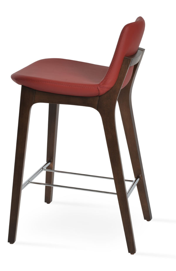 Soho Concept Pera Barstools & Counterstools - Premium Upholstery, Solid Wood, Stylish Finishes & 10-year Guarantee Red,Walnut  Soho-concept-dining-chair-09648