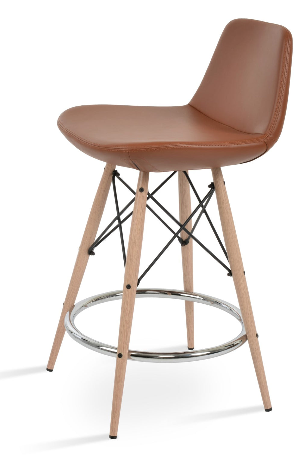 Soho Concept Pera Modern Barstools & Counterstools – Stylish Leatherette, Swivel Functionality & 2-year Warranty Natural,Black  Soho-concept-dining-chair-09294