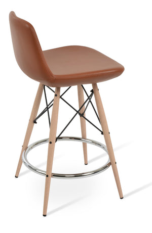 Soho Concept Pera Modern Barstools & Counterstools – Stylish Leatherette, Swivel Functionality & 2-year Warranty Natural,Black  Soho-concept-dining-chair-09295