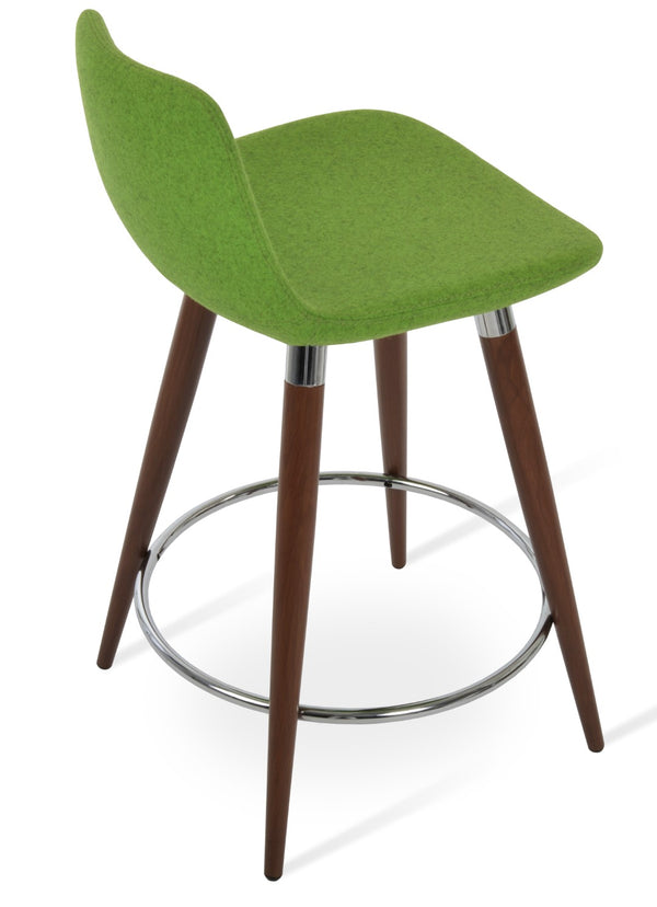 Soho Concept Pera Ana Barstools & Counterstools - Elegant Camira Wool Fabric, 10-year Guarantee, Stylish Design Walnut  Soho-concept-dining-chair-09310