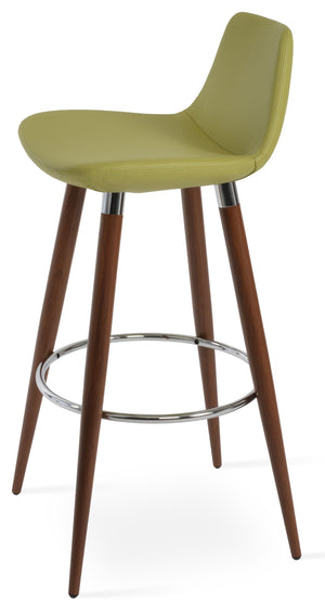 Soho Concept Pera Ana Barstools & Counterstools - Stylish Upholstered Seats With 10-year Guarantee, Made In Turkey! Walnut,Green  Soho-concept-dining-chair-09300