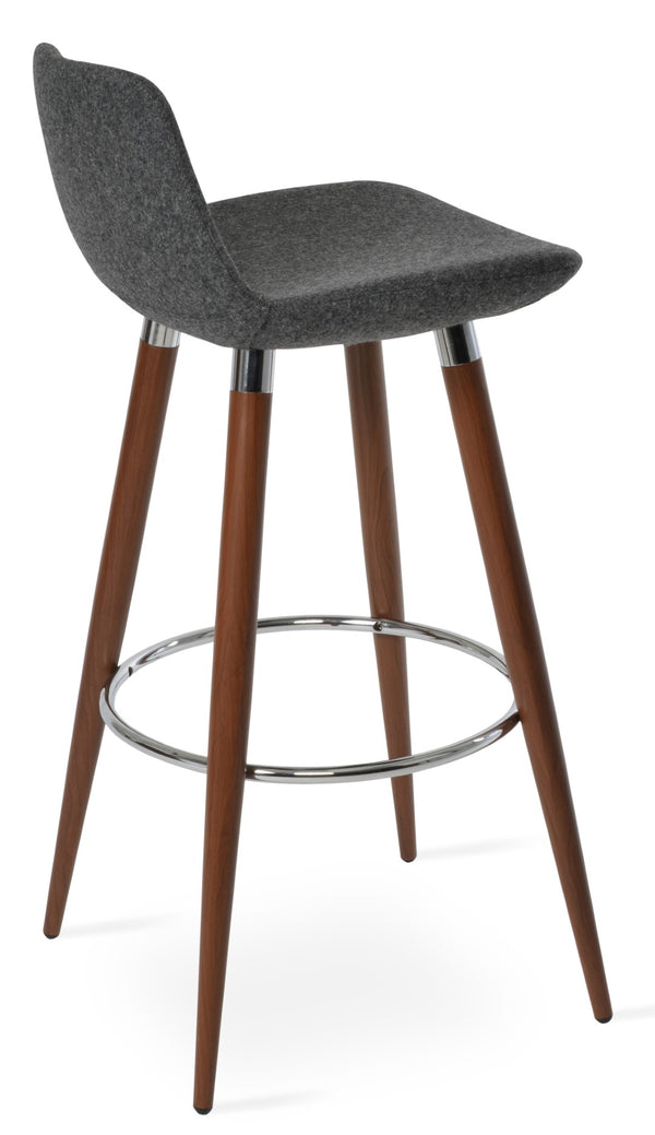 Soho Concept Pera Ana Barstools & Counterstools - Elegant Camira Wool Fabric, 10-year Guarantee, Stylish Design Walnut,Dark Grey  Soho-concept-dining-chair-09303