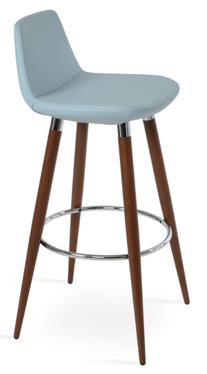 Soho Concept Pera Ana Barstools & Counterstools - Stylish Upholstered Seats With 10-year Guarantee, Made In Turkey! Walnut,Blue  Soho-concept-dining-chair-09302