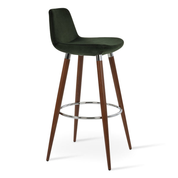 Soho Concept Pera Ana Barstools & Counterstools - Stylish Velvet, Nubuck, Camira Fabrics + 10-year Warranty! Walnut,Green  Soho-concept-dining-chair-09308