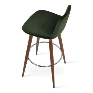 Soho Concept Pera Ana Barstools & Counterstools - Stylish Upholstered Seats With 10-year Guarantee, Made In Turkey! Walnut,Green  Soho-concept-dining-chair-09309