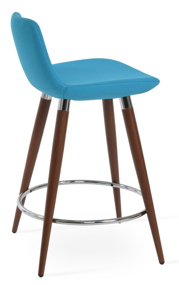 Soho Concept Pera Ana Barstools & Counterstools - Stylish Upholstered Seats With 10-year Guarantee, Made In Turkey! Walnut,Turquoise  Soho-concept-dining-chair-09317