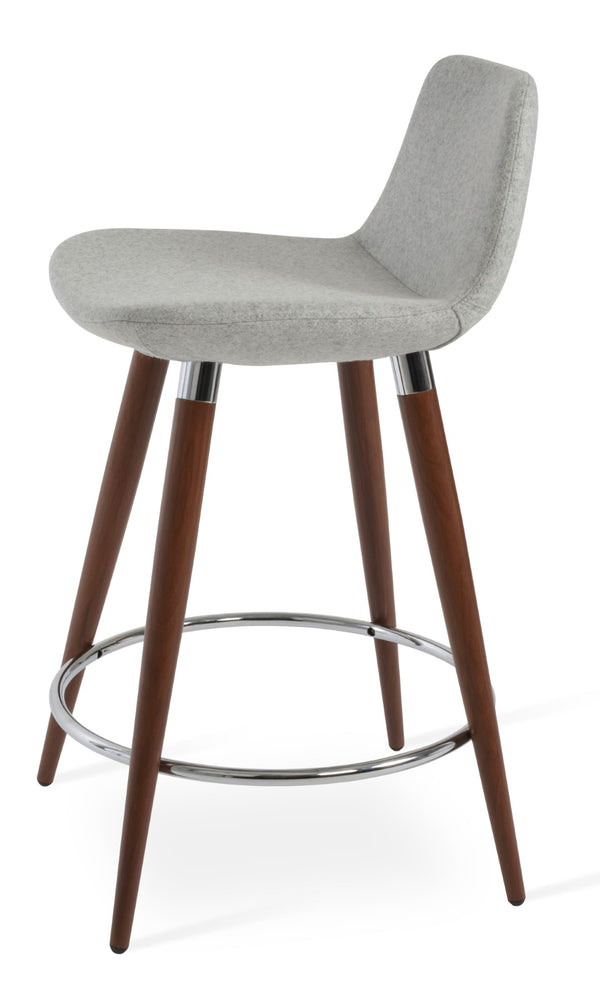 Soho Concept Pera Ana Barstools & Counterstools - Elegant Camira Wool Fabric, 10-year Guarantee, Stylish Design Walnut,Silver  Soho-concept-dining-chair-09314