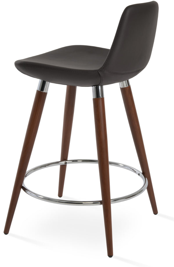 Soho Concept Pera Barstools & Counterstools - Stylish Boucle, Velvet, Nubuck Fabrics, 10-year Guarantee, Walnut Walnut,Black  Soho-concept-dining-chair-09313