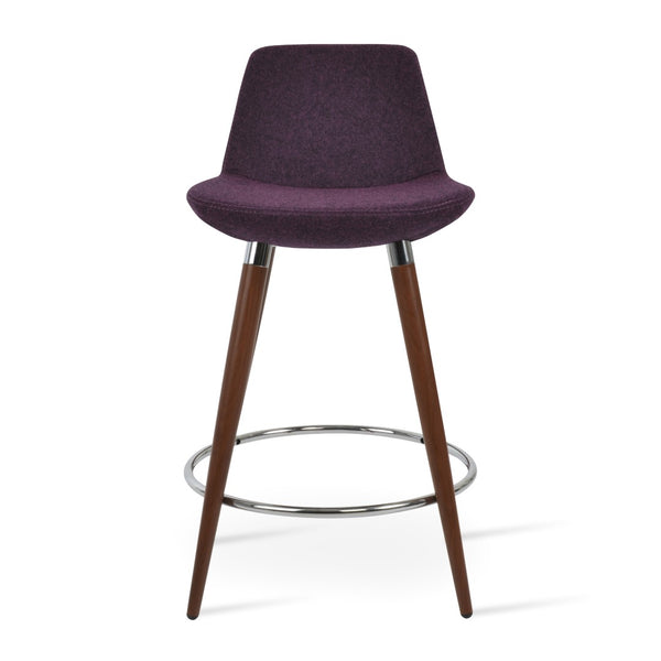 Soho Concept Pera Ana Barstools & Counterstools - Elegant Camira Wool Fabric, 10-year Guarantee, Stylish Design Walnut  Soho-concept-dining-chair-09320