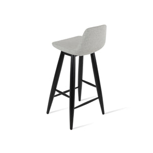 Soho Concept Pera Stylish Swivel Barstools & Counterstools - Durable Wool Fabric, 10-year Guarantee, Dark Grey Silver  Soho-concept-dining-chair-07026