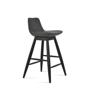 Soho Concept Pera Stylish Swivel Barstools & Counterstools - Durable Wool Fabric, 10-year Guarantee, Dark Grey Dark Grey  Soho-concept-dining-chair-09326