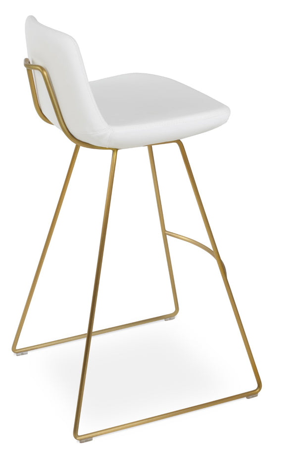 Soho Concept Pera Modern Barstools & Counterstools - Stylish Fabric Options, 10-year Guarantee, Made In Turkey Gold,White  Soho-concept-dining-chair-09350