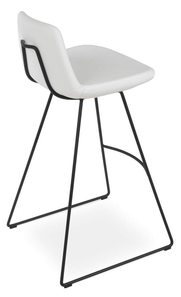 Soho Concept Pera Modern Barstools & Counterstools - Stylish Leatherette, Chrome Base, 2-year Guarantee, 350 Lbs Capacity Black,White  Soho-concept-dining-chair-09349