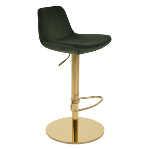Soho Concept Pera Piston Barstools & Counterstools - Luxurious Upholstery, Adjustable Heights, 10-year Guarantee Gold,Green  Soho-concept-dining-chair-09353