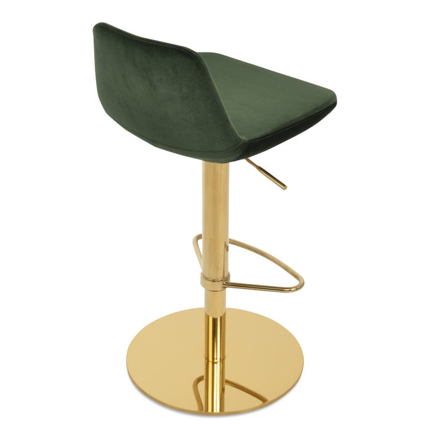 Soho Concept Pera Piston Barstools & Counterstools - Luxurious Upholstery, Adjustable Heights, 10-year Guarantee Gold,Green  Soho-concept-dining-chair-07039