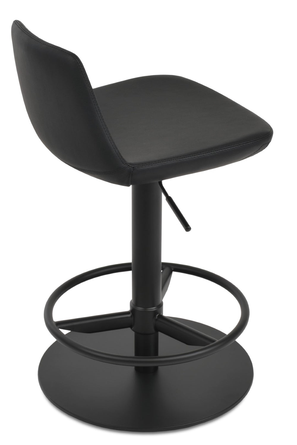Soho Concept Pera Piston Barstools & Counterstools With Full Footrest - Stylish Leatherette, 2-year Warranty! Black  Soho-concept-dining-chair-09536