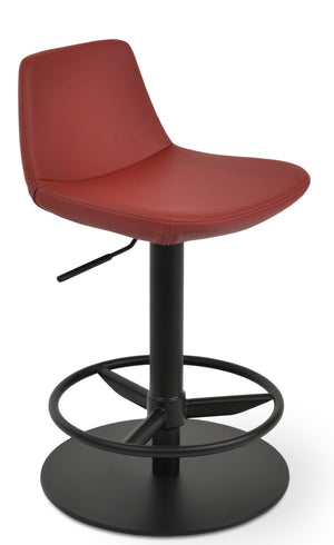 Soho Concept Pera Piston Barstools & Counterstools With Full Footrest - Stylish Leatherette, 2-year Warranty! Red,Black  Soho-concept-dining-chair-09356